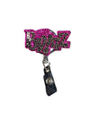 PINK LEOPARD BADGE REEL